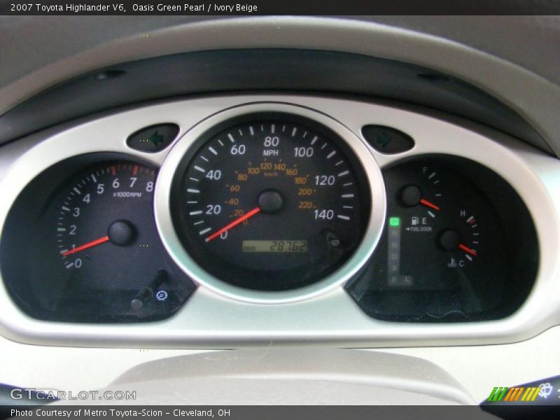 Oasis Green Pearl / Ivory Beige 2007 Toyota Highlander V6