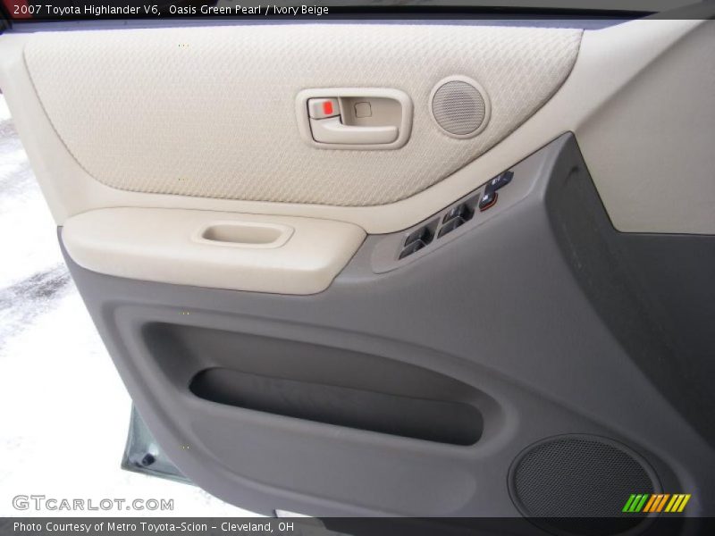 Oasis Green Pearl / Ivory Beige 2007 Toyota Highlander V6