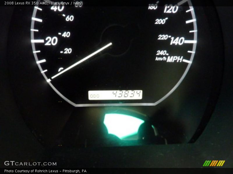 Black Onyx / Ivory 2008 Lexus RX 350 AWD