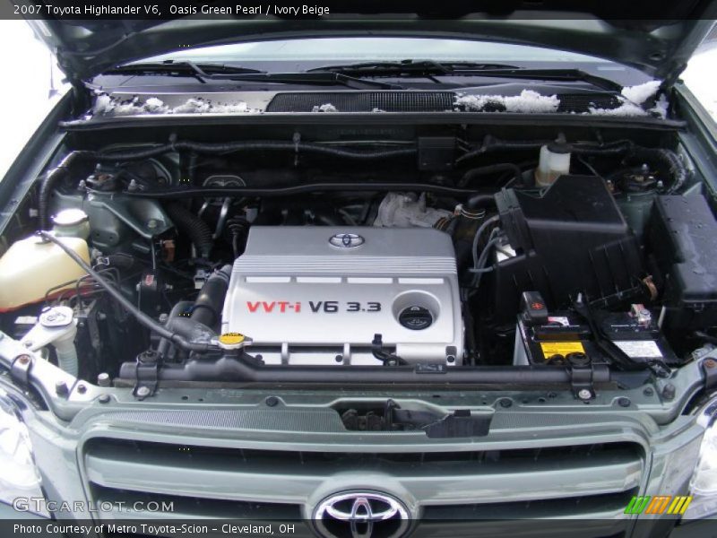 Oasis Green Pearl / Ivory Beige 2007 Toyota Highlander V6