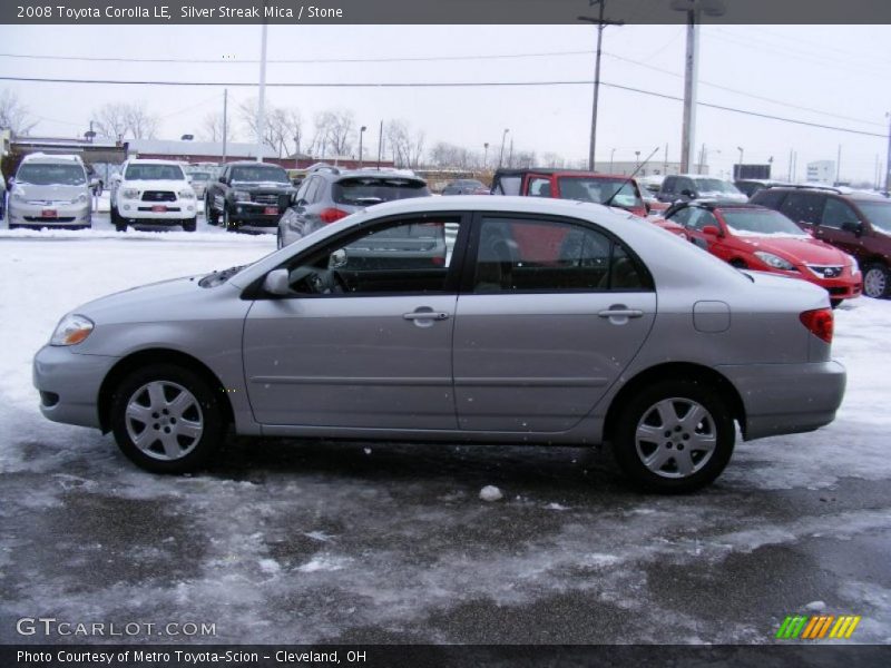 Silver Streak Mica / Stone 2008 Toyota Corolla LE