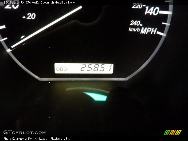 Savannah Metallic / Ivory 2008 Lexus RX 350 AWD
