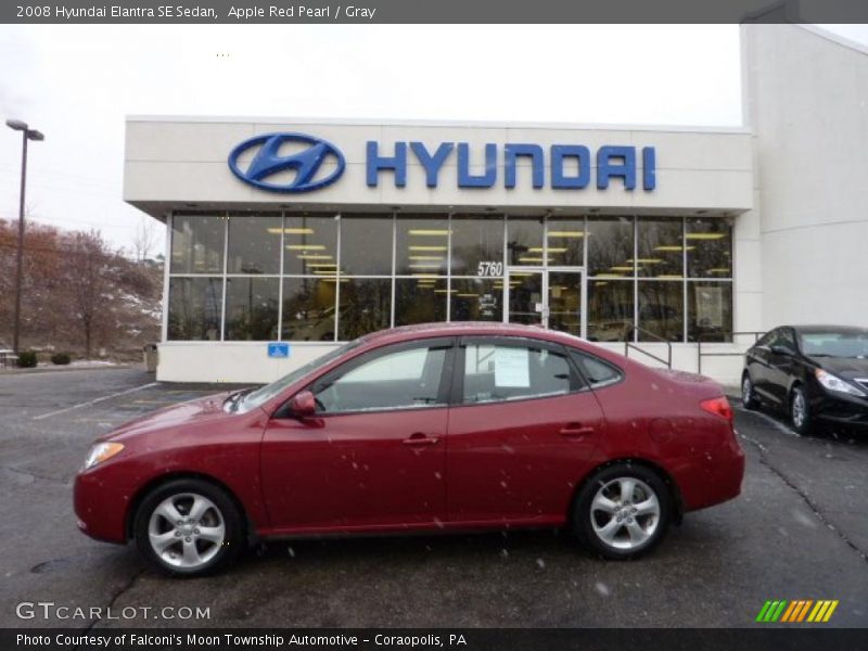 Apple Red Pearl / Gray 2008 Hyundai Elantra SE Sedan