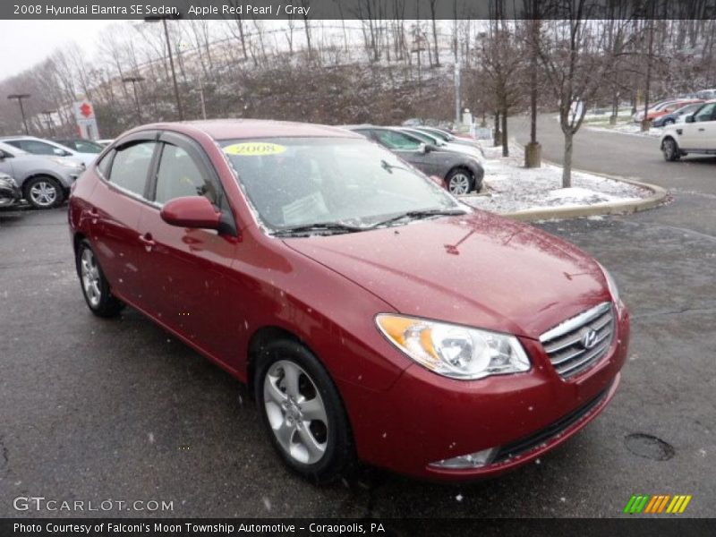Apple Red Pearl / Gray 2008 Hyundai Elantra SE Sedan