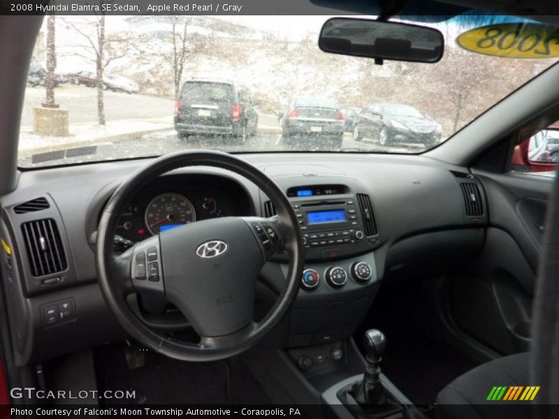 Apple Red Pearl / Gray 2008 Hyundai Elantra SE Sedan