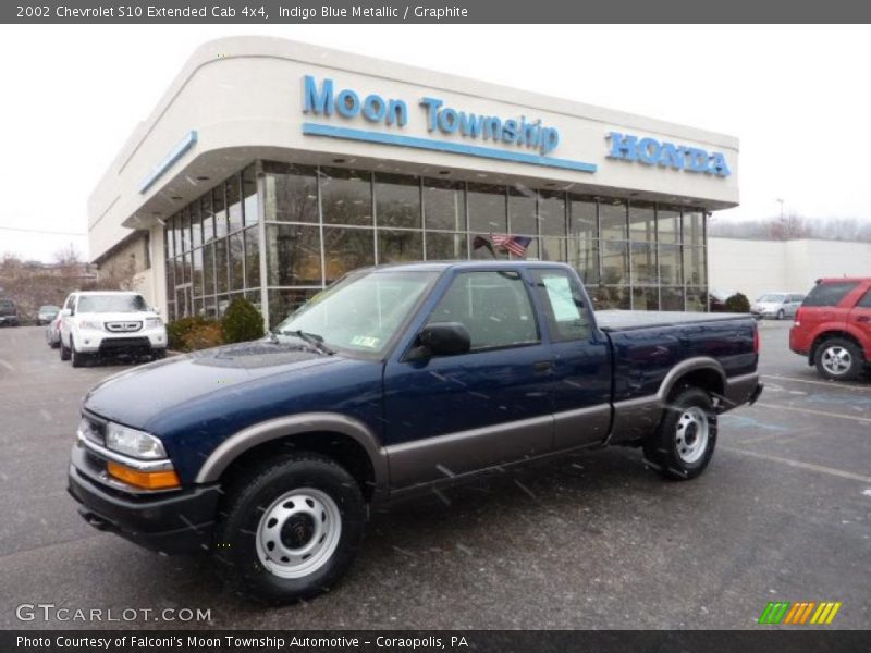 Indigo Blue Metallic / Graphite 2002 Chevrolet S10 Extended Cab 4x4