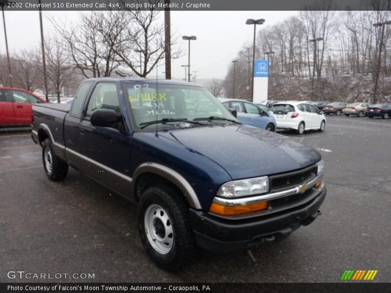 Indigo Blue Metallic / Graphite 2002 Chevrolet S10 Extended Cab 4x4