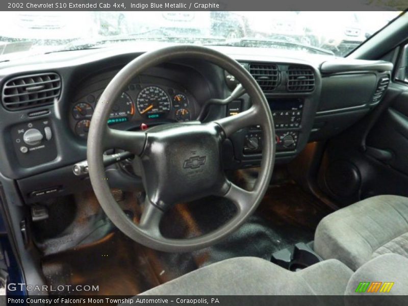 Indigo Blue Metallic / Graphite 2002 Chevrolet S10 Extended Cab 4x4