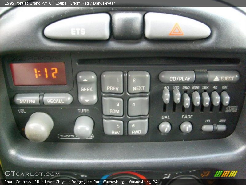 Controls of 1999 Grand Am GT Coupe