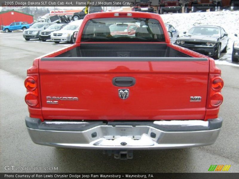 Flame Red / Medium Slate Gray 2005 Dodge Dakota SLT Club Cab 4x4