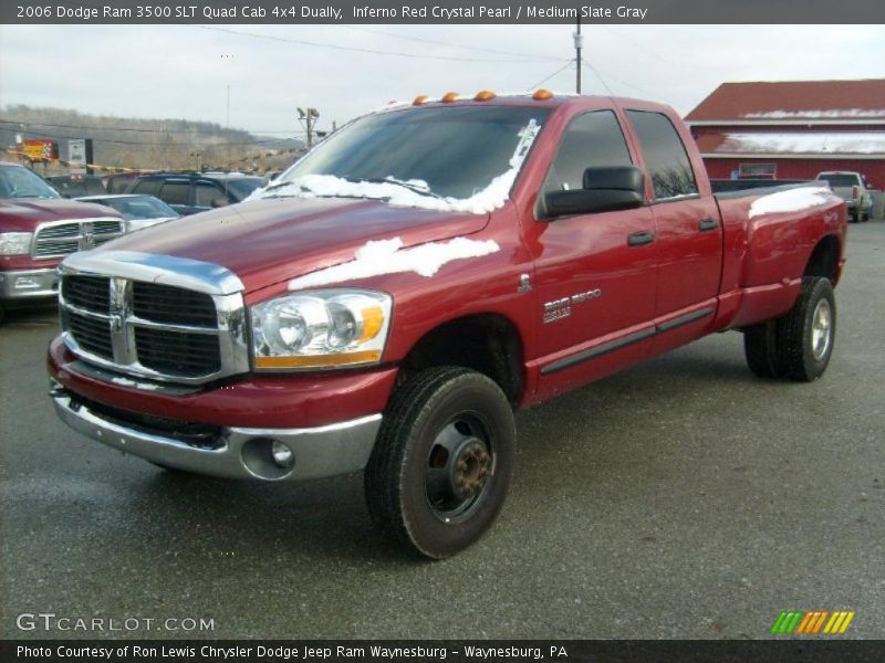 Inferno Red Crystal Pearl / Medium Slate Gray 2006 Dodge Ram 3500 SLT Quad Cab 4x4 Dually