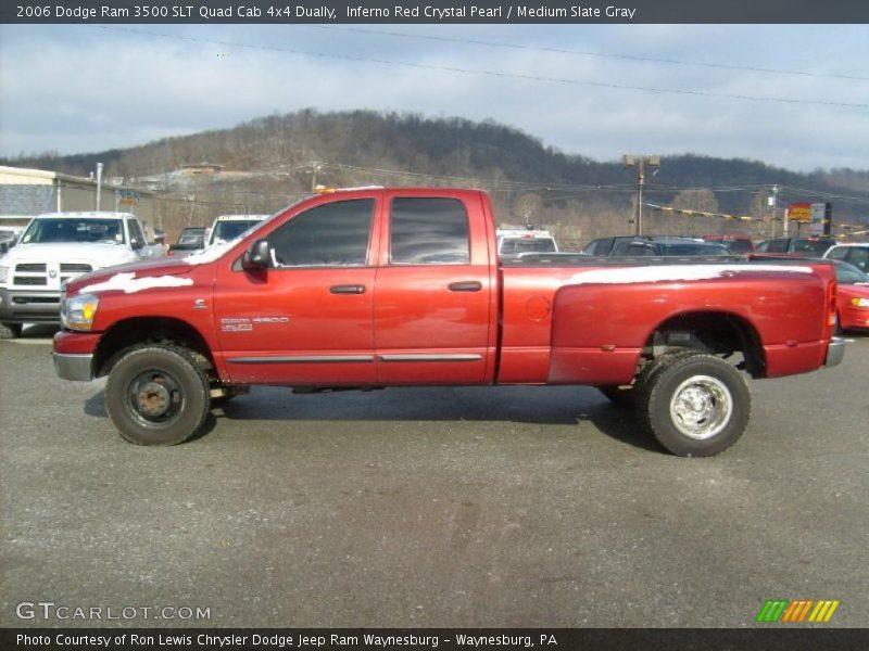 Inferno Red Crystal Pearl / Medium Slate Gray 2006 Dodge Ram 3500 SLT Quad Cab 4x4 Dually