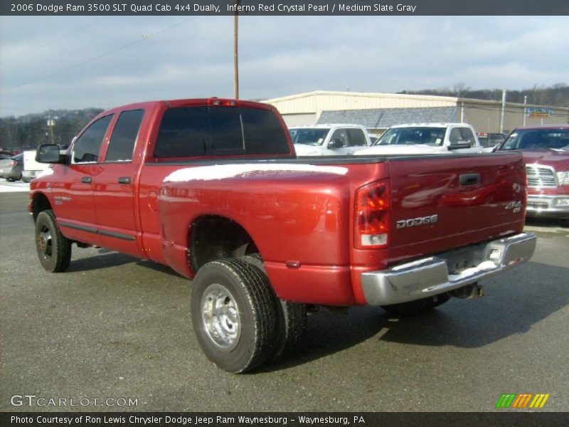 Inferno Red Crystal Pearl / Medium Slate Gray 2006 Dodge Ram 3500 SLT Quad Cab 4x4 Dually