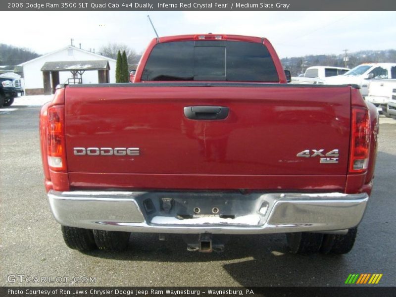 Inferno Red Crystal Pearl / Medium Slate Gray 2006 Dodge Ram 3500 SLT Quad Cab 4x4 Dually