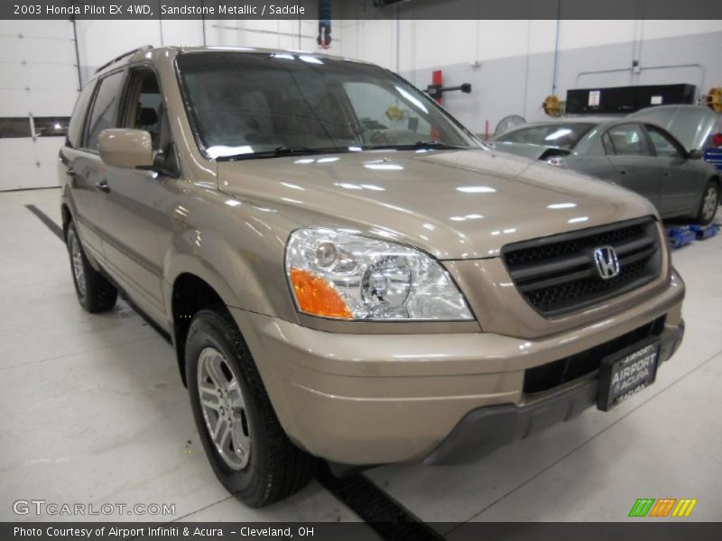 Sandstone Metallic / Saddle 2003 Honda Pilot EX 4WD
