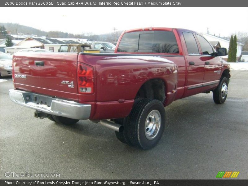 Inferno Red Crystal Pearl / Medium Slate Gray 2006 Dodge Ram 3500 SLT Quad Cab 4x4 Dually