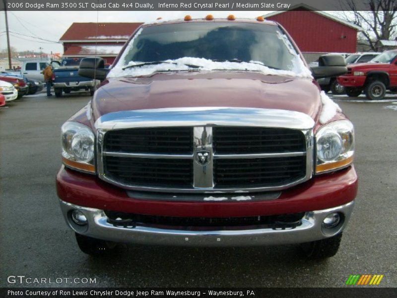 Inferno Red Crystal Pearl / Medium Slate Gray 2006 Dodge Ram 3500 SLT Quad Cab 4x4 Dually
