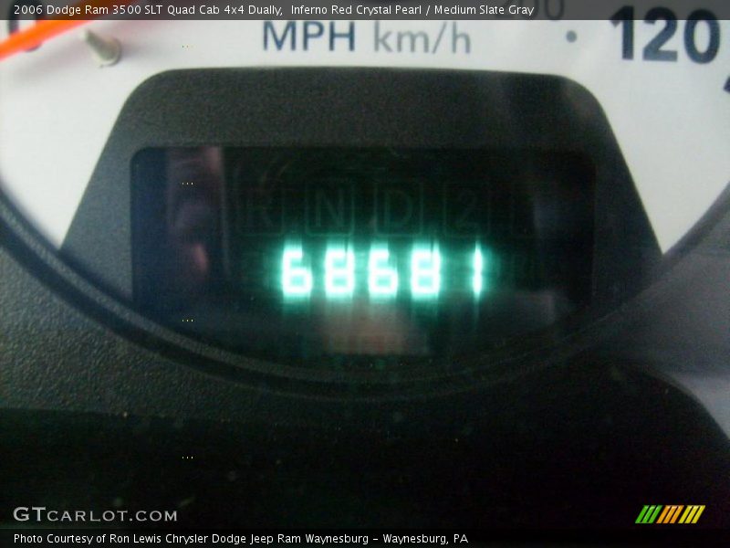 Inferno Red Crystal Pearl / Medium Slate Gray 2006 Dodge Ram 3500 SLT Quad Cab 4x4 Dually