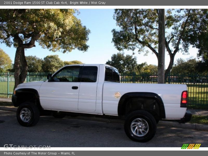 Bright White / Mist Gray 2001 Dodge Ram 1500 ST Club Cab 4x4