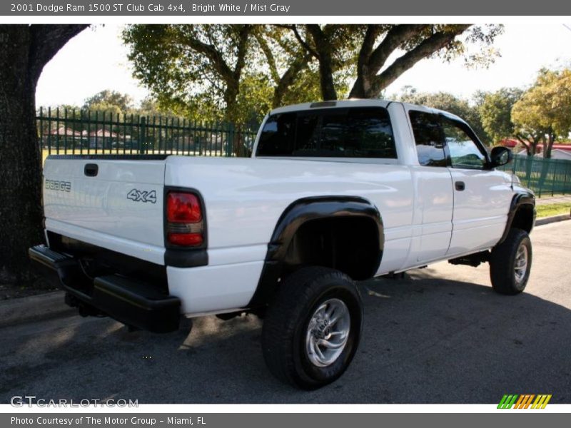 Bright White / Mist Gray 2001 Dodge Ram 1500 ST Club Cab 4x4