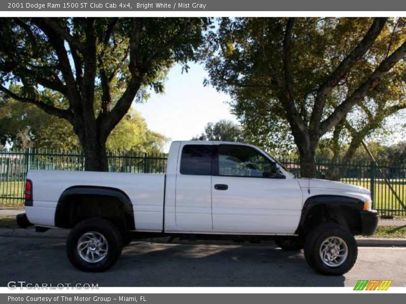 Bright White / Mist Gray 2001 Dodge Ram 1500 ST Club Cab 4x4