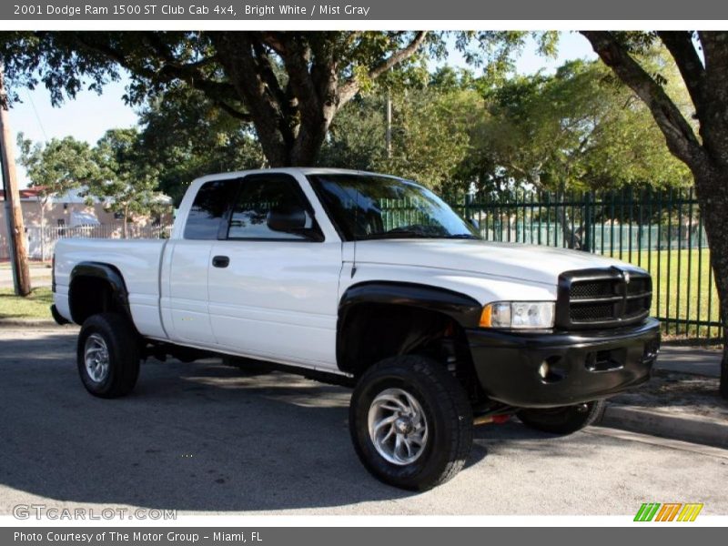 Bright White / Mist Gray 2001 Dodge Ram 1500 ST Club Cab 4x4