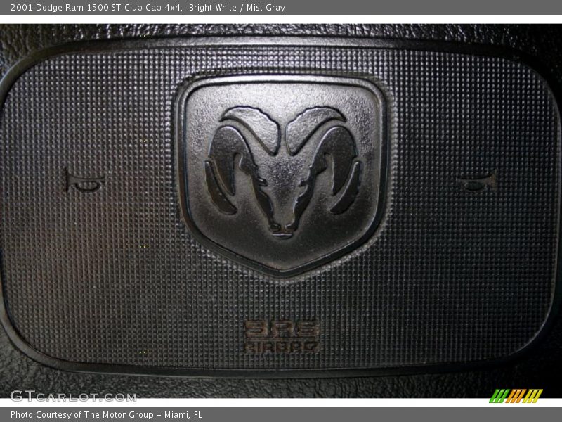 Bright White / Mist Gray 2001 Dodge Ram 1500 ST Club Cab 4x4