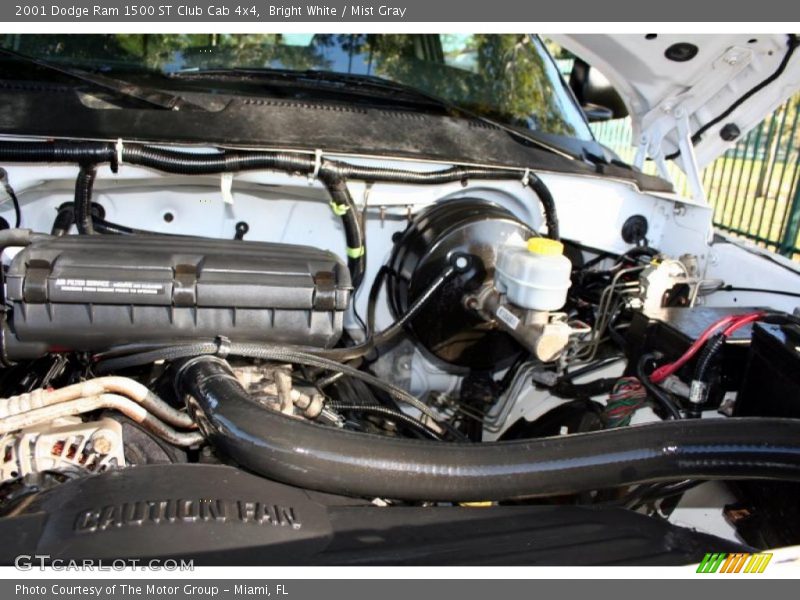 Bright White / Mist Gray 2001 Dodge Ram 1500 ST Club Cab 4x4