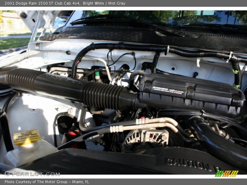 Bright White / Mist Gray 2001 Dodge Ram 1500 ST Club Cab 4x4