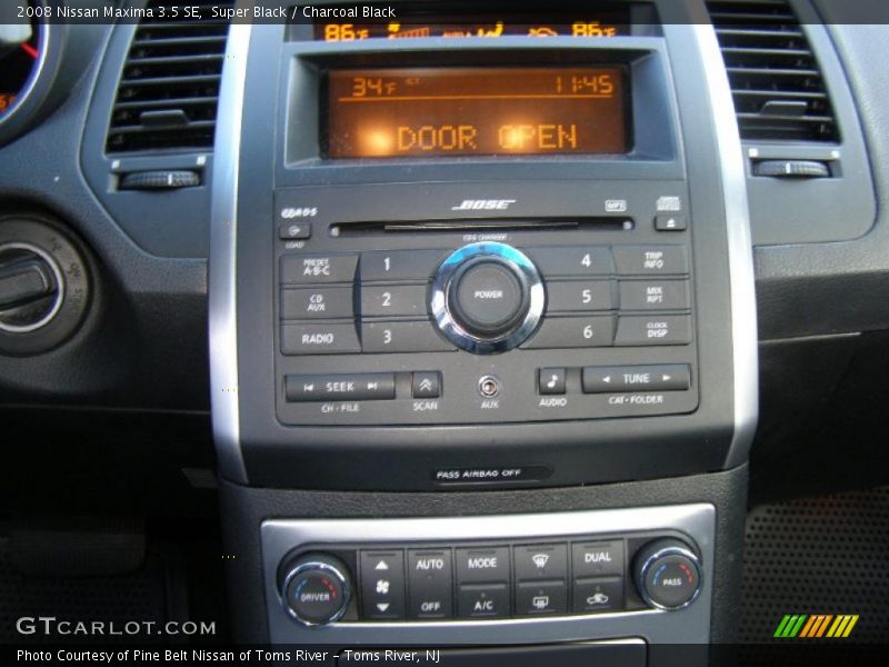 Super Black / Charcoal Black 2008 Nissan Maxima 3.5 SE