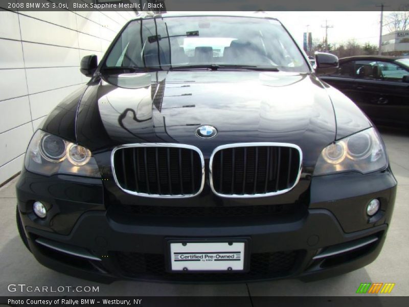 Black Sapphire Metallic / Black 2008 BMW X5 3.0si