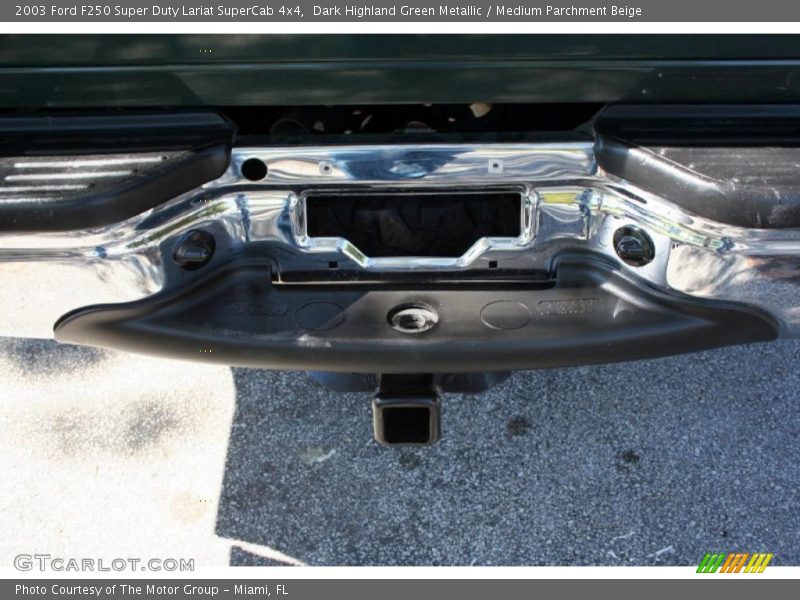 Dark Highland Green Metallic / Medium Parchment Beige 2003 Ford F250 Super Duty Lariat SuperCab 4x4