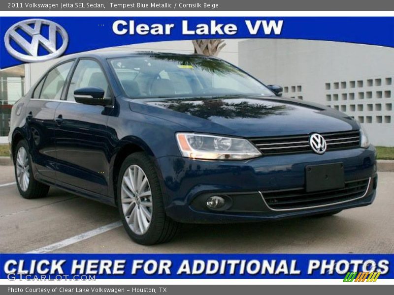 Tempest Blue Metallic / Cornsilk Beige 2011 Volkswagen Jetta SEL Sedan