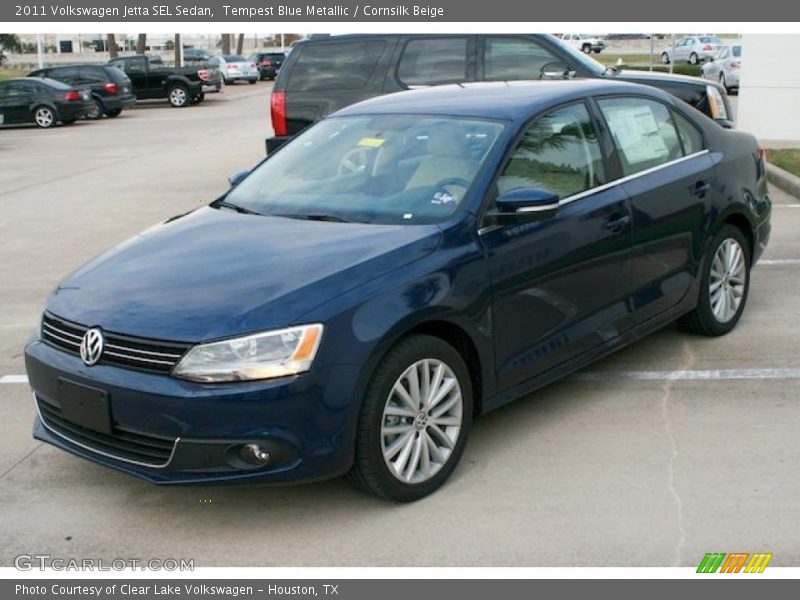 Tempest Blue Metallic / Cornsilk Beige 2011 Volkswagen Jetta SEL Sedan