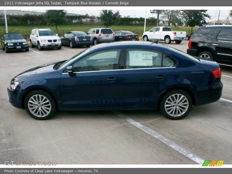 Tempest Blue Metallic / Cornsilk Beige 2011 Volkswagen Jetta SEL Sedan