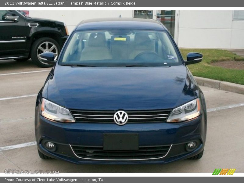 Tempest Blue Metallic / Cornsilk Beige 2011 Volkswagen Jetta SEL Sedan