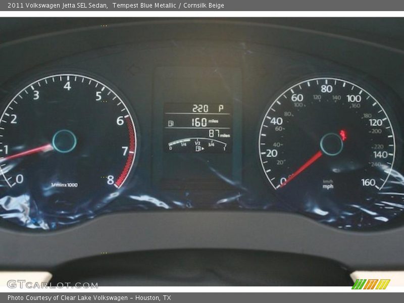 Tempest Blue Metallic / Cornsilk Beige 2011 Volkswagen Jetta SEL Sedan