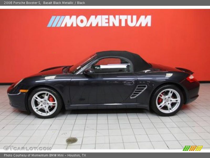 Basalt Black Metallic / Black 2008 Porsche Boxster S