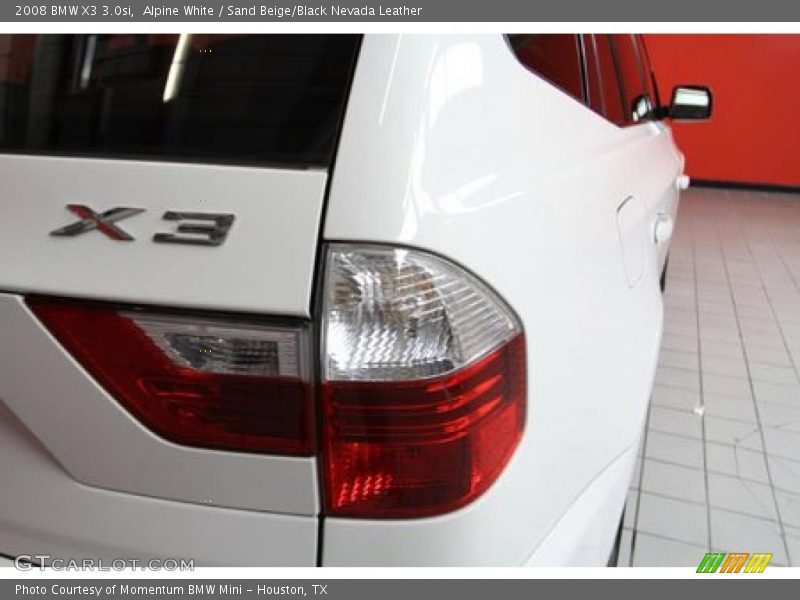 Alpine White / Sand Beige/Black Nevada Leather 2008 BMW X3 3.0si