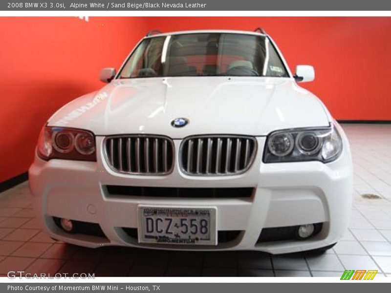 Alpine White / Sand Beige/Black Nevada Leather 2008 BMW X3 3.0si