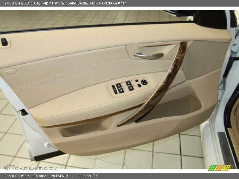 Alpine White / Sand Beige/Black Nevada Leather 2008 BMW X3 3.0si