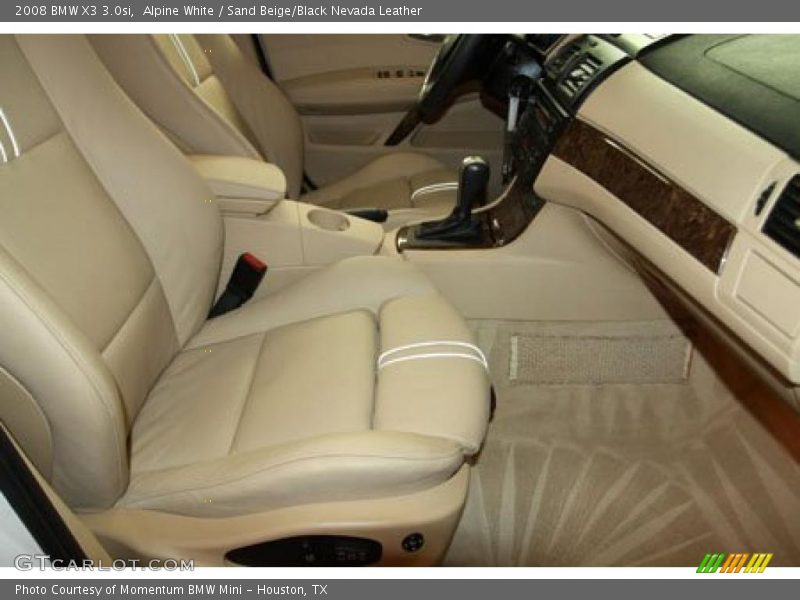 Alpine White / Sand Beige/Black Nevada Leather 2008 BMW X3 3.0si