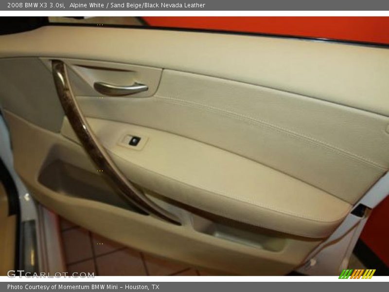 Alpine White / Sand Beige/Black Nevada Leather 2008 BMW X3 3.0si