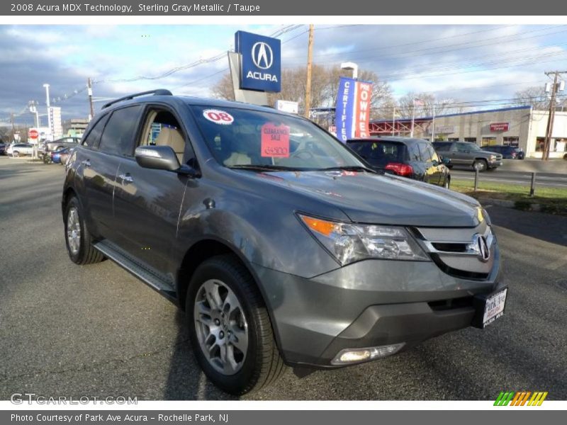 Sterling Gray Metallic / Taupe 2008 Acura MDX Technology