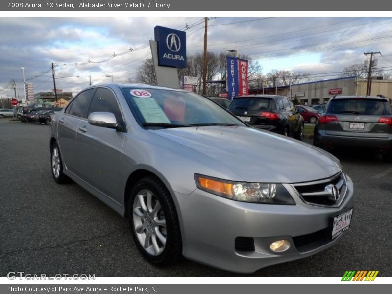 Alabaster Silver Metallic / Ebony 2008 Acura TSX Sedan