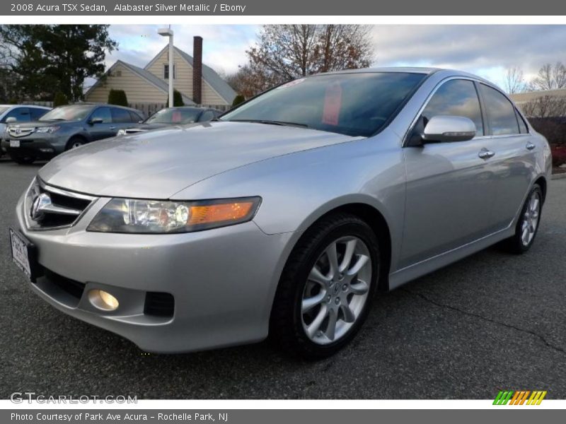 Alabaster Silver Metallic / Ebony 2008 Acura TSX Sedan