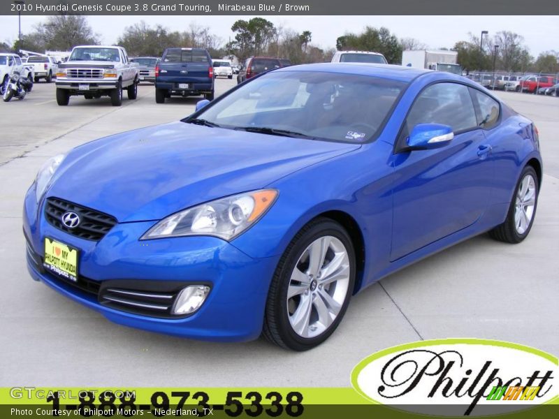 Mirabeau Blue / Brown 2010 Hyundai Genesis Coupe 3.8 Grand Touring