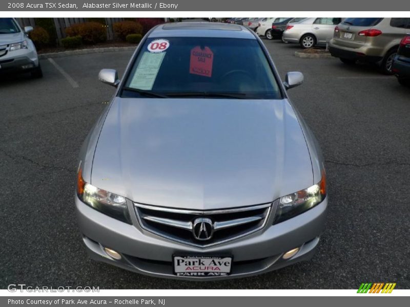 Alabaster Silver Metallic / Ebony 2008 Acura TSX Sedan