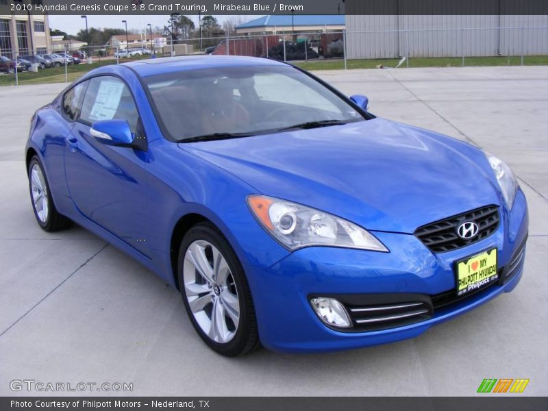 Mirabeau Blue / Brown 2010 Hyundai Genesis Coupe 3.8 Grand Touring