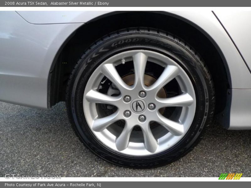 Alabaster Silver Metallic / Ebony 2008 Acura TSX Sedan